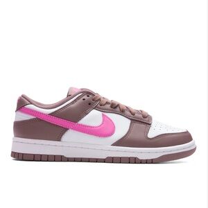 Nike White and Pink Low-Top Sneakers